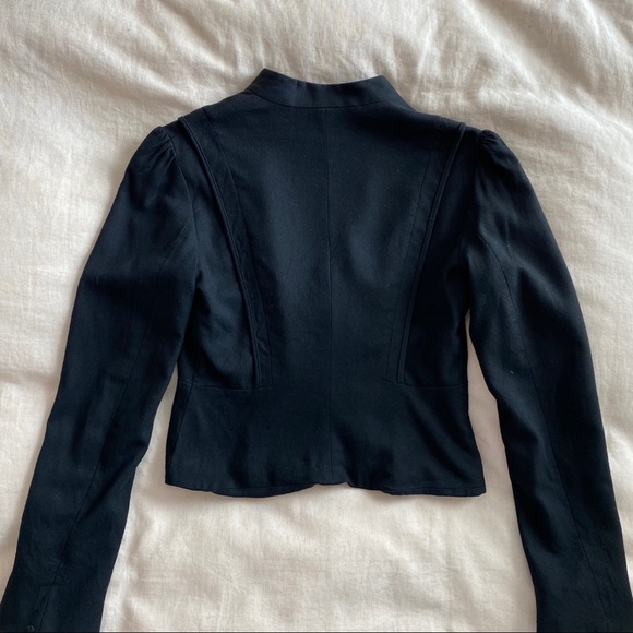 French Connection Cropped Black Blazer - Picture 3 of 9